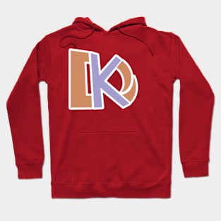 Letter KD or DK Sticker vector logo design. Initial letter KD sticker logotype company name swoosh design. Hoodie